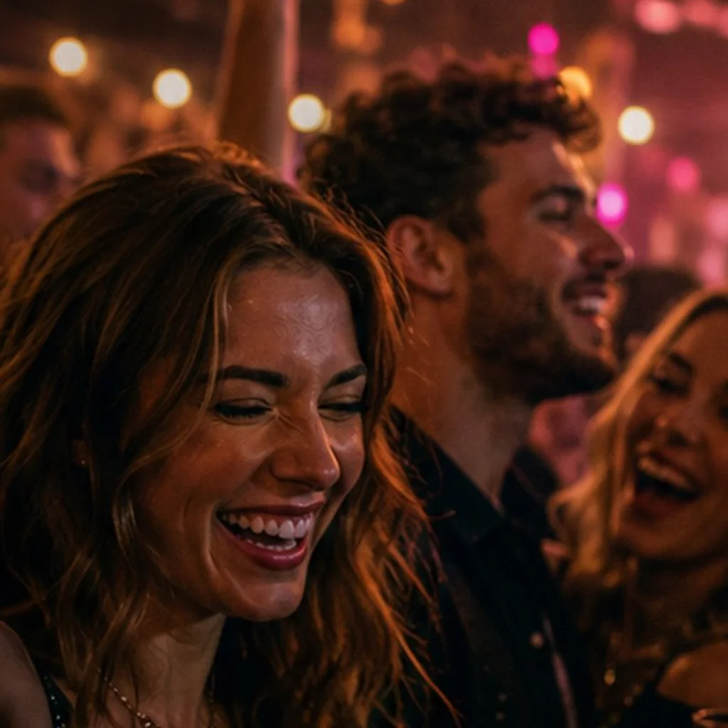 Friends enjoying a night out together