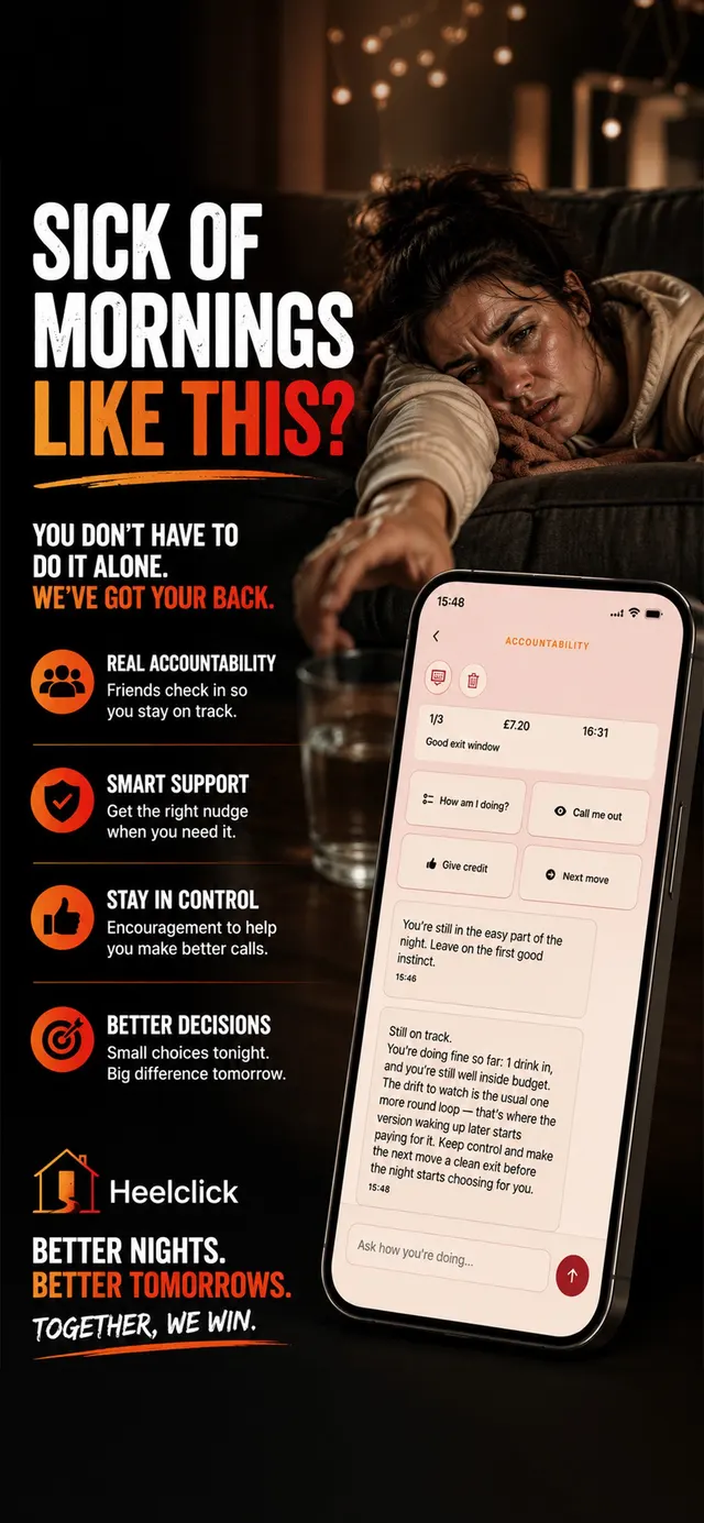 HeelClick support for drinking less and making better choices on nights out